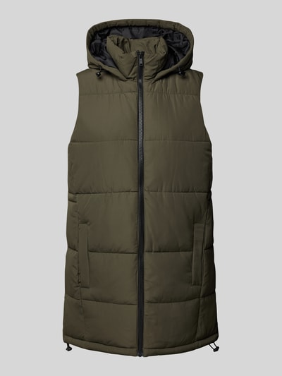 Noisy May Bodywarmer met opstaande kraag, model 'AURORA' Olijfgroen - 2