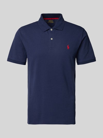 Polo Ralph Lauren Tailored Fit Poloshirt mit Logo-Stitching Marine 2