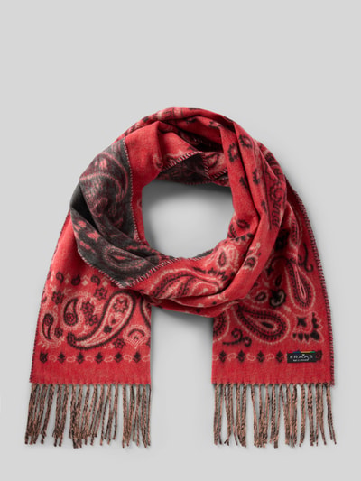 FRAAS Schal mit Paisley-Muster und Fransen-Abschluss Rot 1