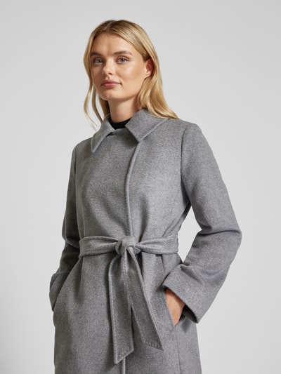 Max Mara Studio Mantel mit Taillengürtel Mittelgrau 3