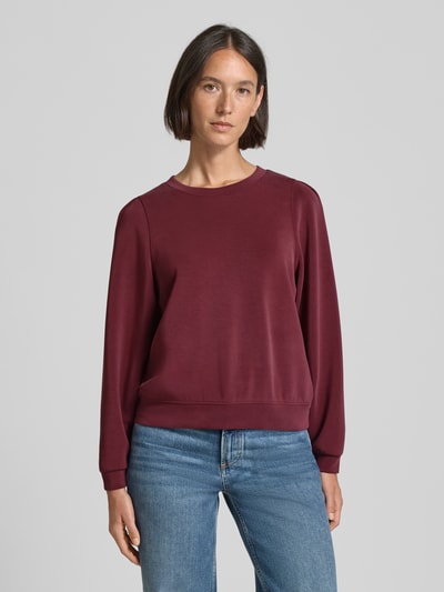 s.Oliver RED LABEL Regular Fit Sweatshirt aus Modal-Mix Bordeaux 4
