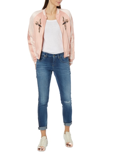 Tom Tailor Denim Bomber aus Satin mit Stickereien Rose 1