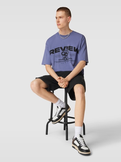 REVIEW Cargoshorts mit Label-Detail Schwarz 1
