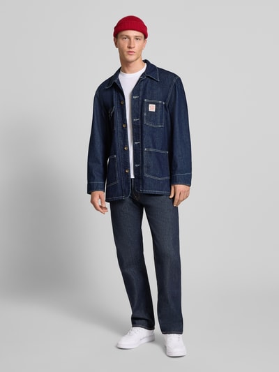 Levi's® Relaxed Fit Jeansjacke mit Logo-Patch Modell 'Berkley' Dunkelblau 1