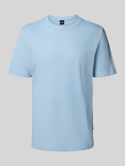 BOSS Regular fit T-shirt van katoenmix Bleu - 2