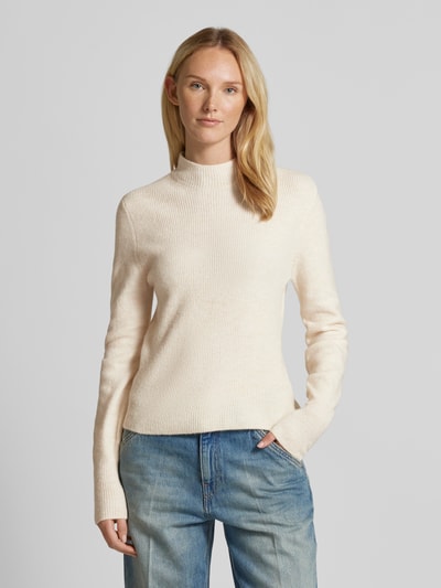 Vero Moda Regular Fit Strickpullover mit Ballonärmeln Modell 'PIPPA' Beige 4