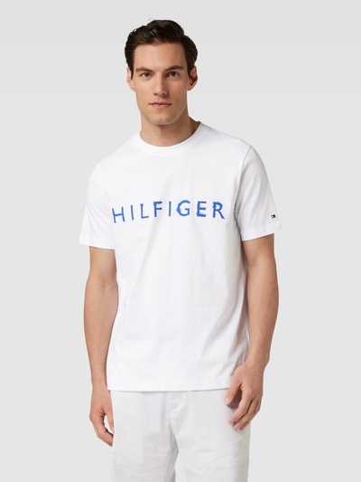 Tommy Hilfiger T-Shirt mit Label-Print Weiss 4