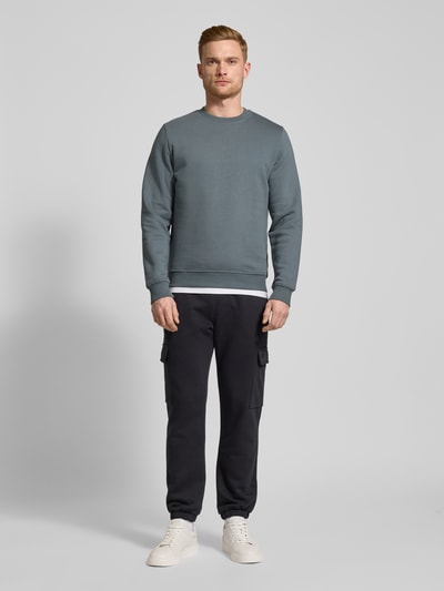 MCNEAL Sweatshirt mit Label-Stitching Rauchblau 1