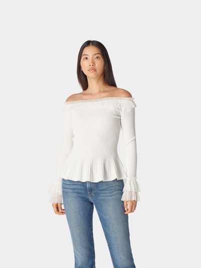 Jonathan Simkhai Off-Shoulder-Bluse Weiss 4