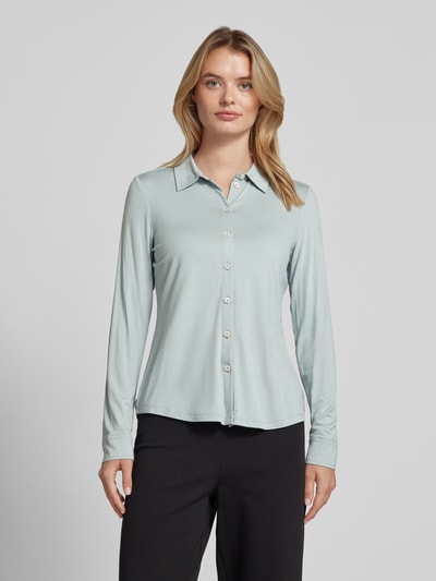 Marc O'Polo Regular fit jersey blouse van viscosemix met smalle mouwen Mintgroen - 4