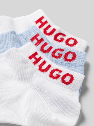 HUGO Socken mit Label-Print im 3er-Pack Weiss 2