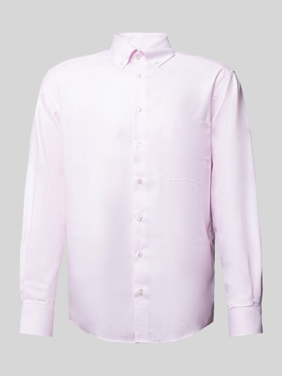 Eterna Comfort Fit Business-Hemd mit Button-Down-Kragen Rose 1