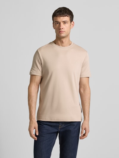 JOOP! Collection T-Shirt mit Rundhalsausschnitt und Stitching Hellbraun 4