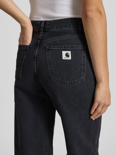 Carhartt Work In Progress Jeans met wijde pijpen, model 'Jane' Zwart - 3