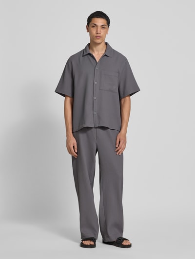 REVIEW Vrijetijdsoverhemd met knoopsluiting Donkergrijs - 1