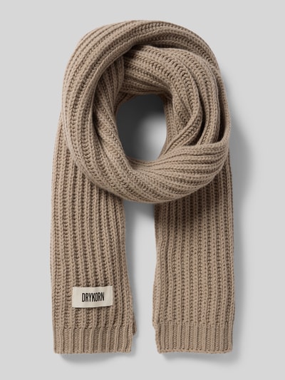 Drykorn Schal mit Label-Detail Modell 'CRONICA' Dunkelbraun 1