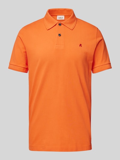 Replay Regular Fit Poloshirt mit Logo-Stitching Orange 2