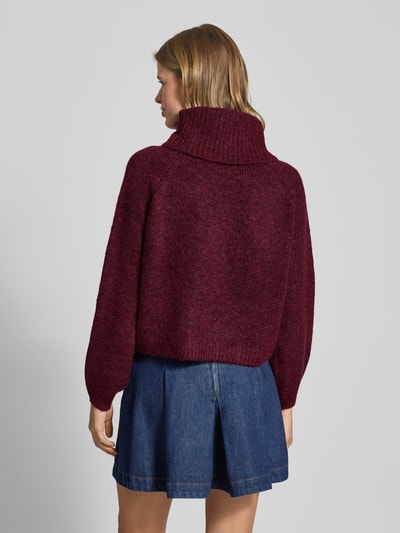 Only Regular Fit Rollkragenpullover mit Woll-Anteil Modell 'GILA' Bordeaux 5