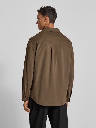 BOSS Regular fit overhemdjack van katoenmix, model 'CARPER' Leem - 5