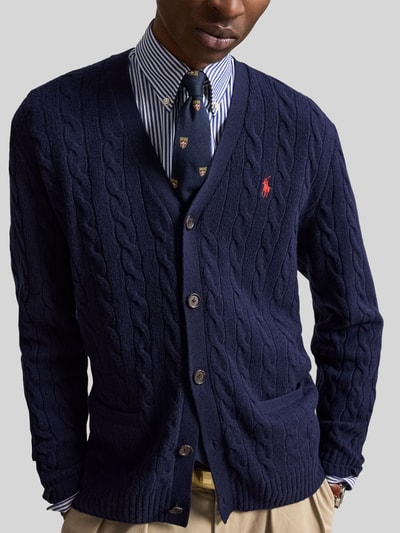 Polo Ralph Lauren Regular Fit Strickjacke aus Woll-Kaschmir-Mix Marine 6
