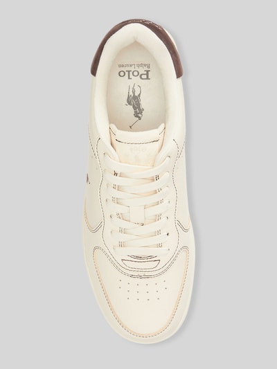 Polo Ralph Lauren Sneaker Low aus Rindsnappa Ecru 3