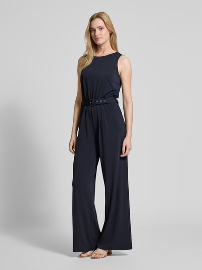 Christian Berg Woman Selection Jumpsuit met tailleriem Marineblauw - 1