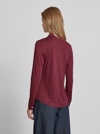 Marc O'Polo Regular Fit Jersey-Blusenshirt aus weichem Viskose-Mix Bordeaux 5