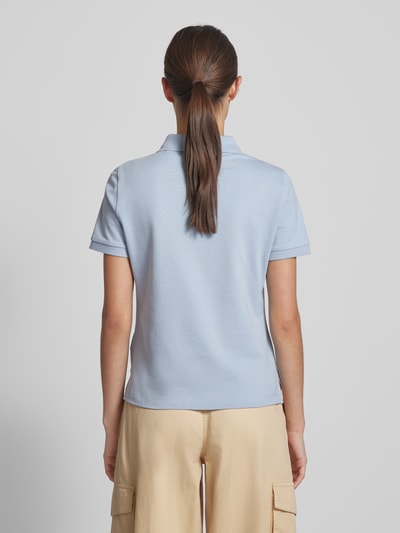 Gant Regular Fit Poloshirt im unifarbenen Design Hellblau 5