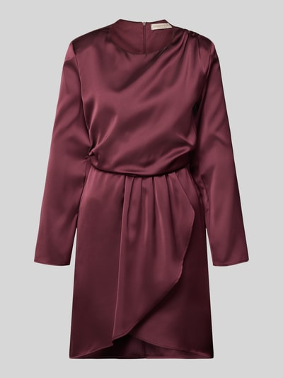 Rinascimento Knielanges Cocktailkleid mit Rundhalsausschnitt Bordeaux 2