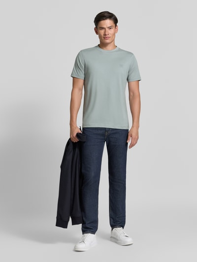LERROS T-Shirt mit Rundhalsausschnitt und Logo-Print Graphit 1