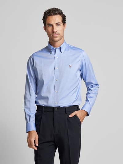 Polo Ralph Lauren Regular Fit Business-Hemd mit Button-Down-Kragen Bleu 4