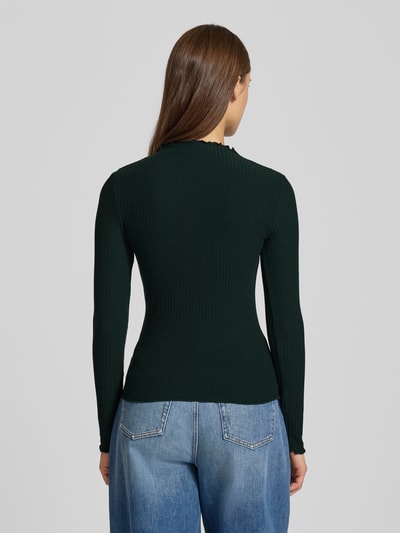 Only Slim Fit Langarmshirt mit Viskose-Anteil Modell 'LEMMA' Dunkelgruen 5