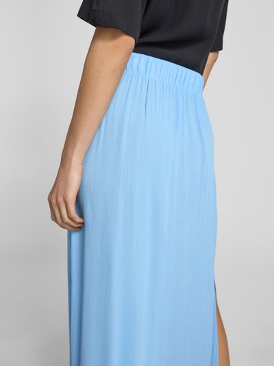 ICHI Midirock aus Viskose mit elastischem Bund Hellblau 3