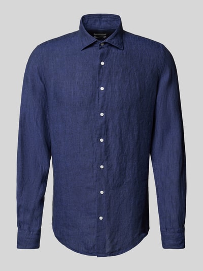 SEIDENSTICKER Slim Fit Business-Hemd aus Leinen mit Kentkragen Royal 2