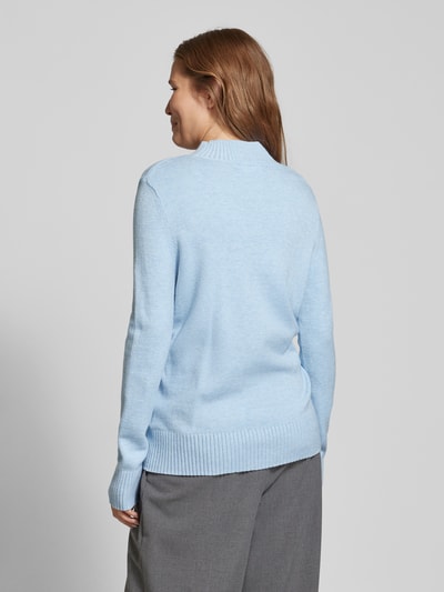 Christian Berg Woman Strickpullover mit gerippten Abschlüssen  Hellblau Melange 5