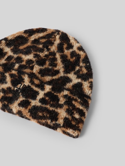 Anine Bing Beanie mit Logo-Stitching Mittelbraun 2