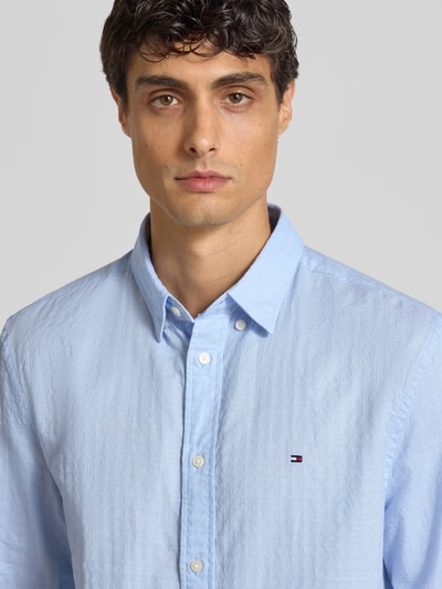 Tommy Hilfiger Regular fit vrijetijdsoverhemd van puur katoen Bleu - 3
