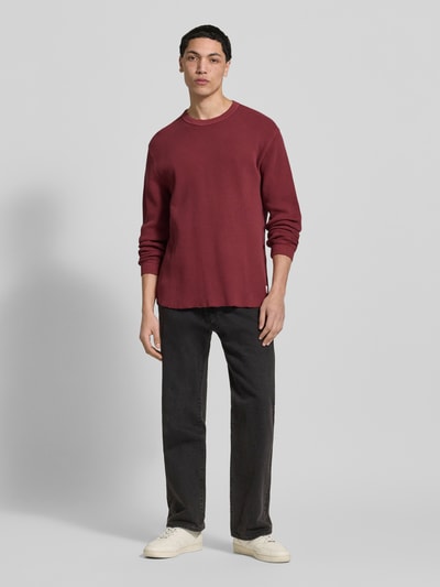 Levi's® Relaxed Fit Thermo-Shirt aus reiner Baumwolle Dunkelrot 1