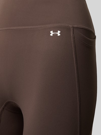 Under Armour Slim Fit Sport-Leggings mit Logo-Print Dunkelbraun 2