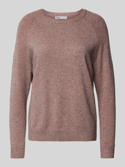 Only Gebreide pullover met ronde hals, model 'LESLY' Mauve - 2