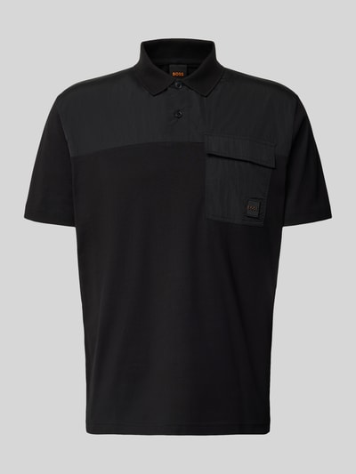 BOSS Orange Regular Fit Poloshirt aus reiner Baumwolle Modell 'PE_PANEL' Black 2