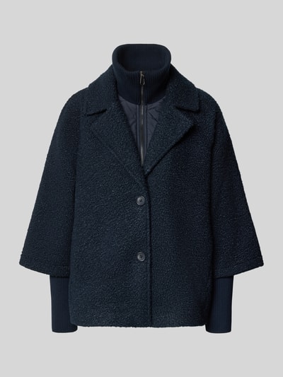 Tom Tailor Regular Fit Webpelzjacke im 2-in-1-Look Marine 1