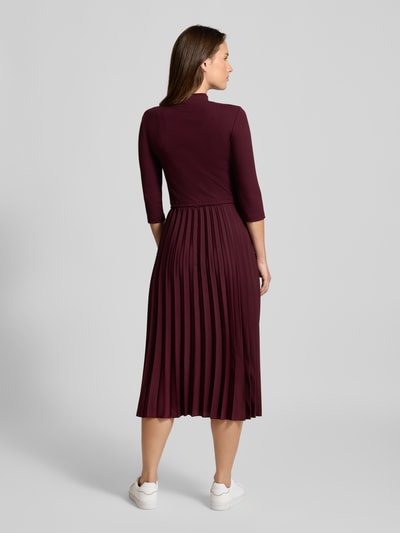 Tommy Hilfiger Sukienka casualowa taliowana z mieszanki wiskozy  Bordowy 5