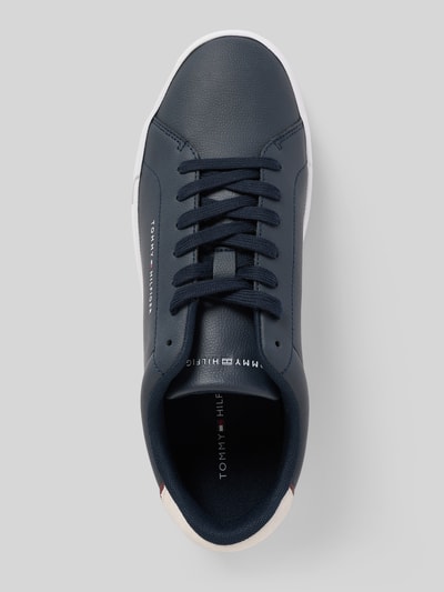 Tommy Hilfiger Lage sneakers van leermix Donkerblauw - 3