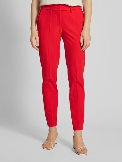 Gardeur Regular fit stoffen broek met persplooien, model 'DENISE8' Rood - 4