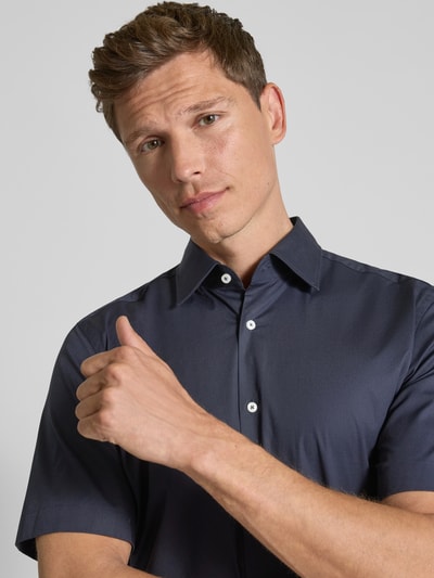 BOSS Regular fit zakelijk overhemd met 1/2-mouwen, model 'Joe' Marineblauw - 3