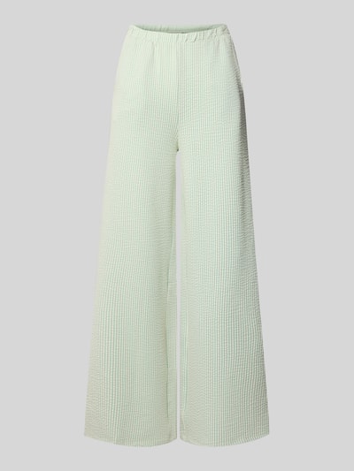 Vila Stoffen broek met elastische band, model 'STRIPLO' Mintgroen - 2