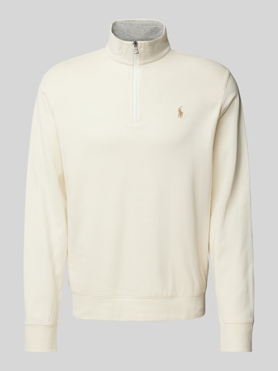 Polo Ralph Lauren Sweatshirt mit Label-Stitching Ecru 2