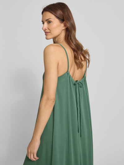 Jake*s Casual Sukienka midi z prostokątnym dekoltem i cienkimi ramiączkami Zielony 3