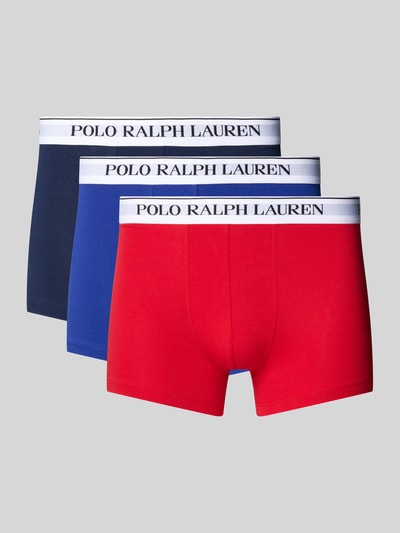 Polo Ralph Lauren Underwear Obcisłe bokserki z elastycznym paskiem z logo w zestawie 3 szt. Czerwony 1